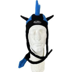 Mental Blue Black Spike Tail Fleece Winter Cap Men's